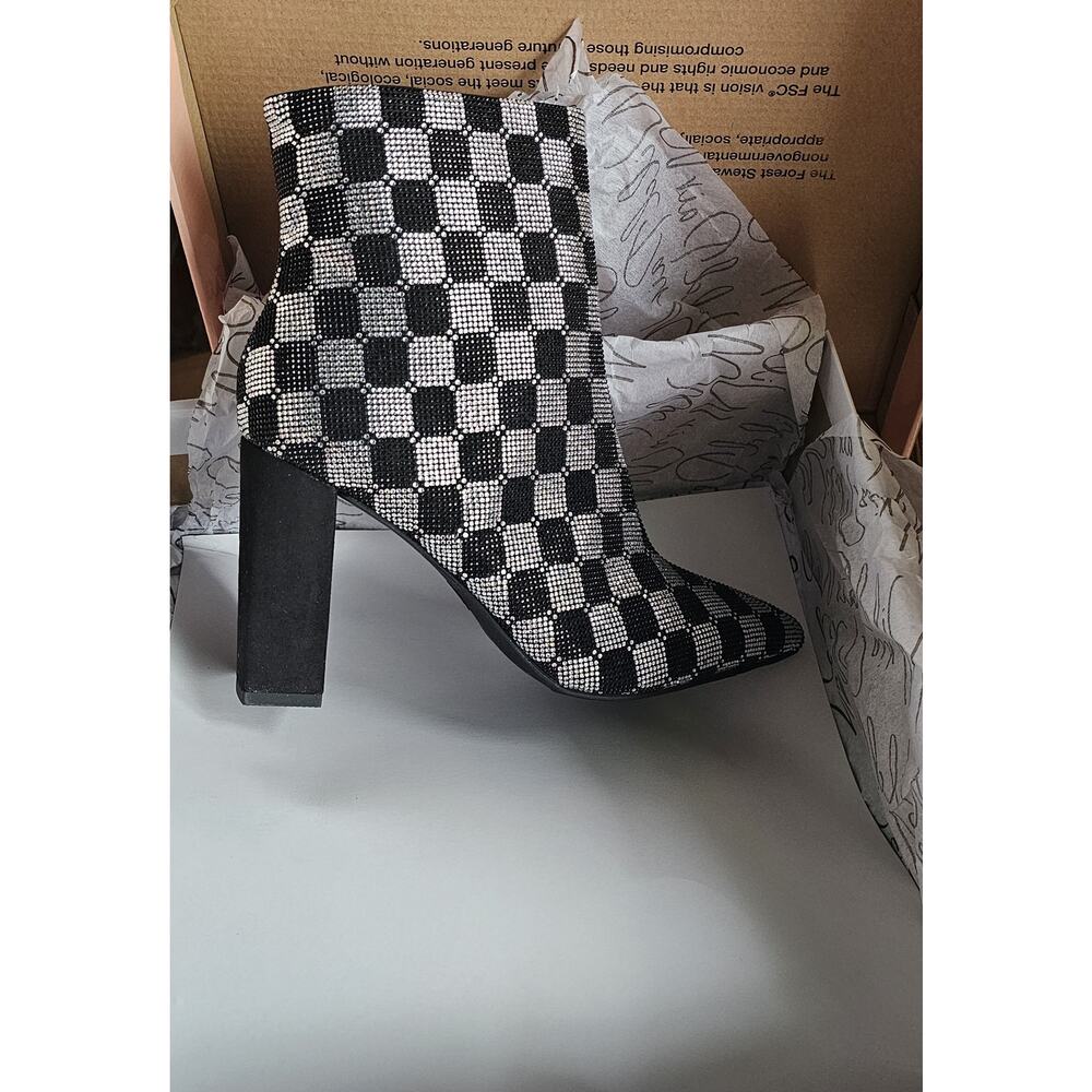 Wild Pair Ingridd Pointed Toe Bling Dress Booties 7 - Picture 2 of 3